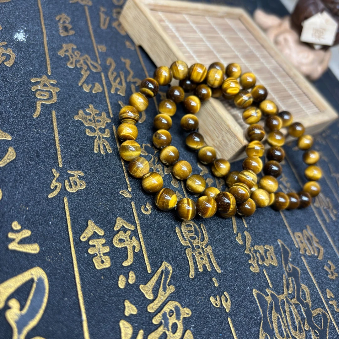 【奶爸珠宝】天然木变石单圈手串多样性发其一8mm+ 487