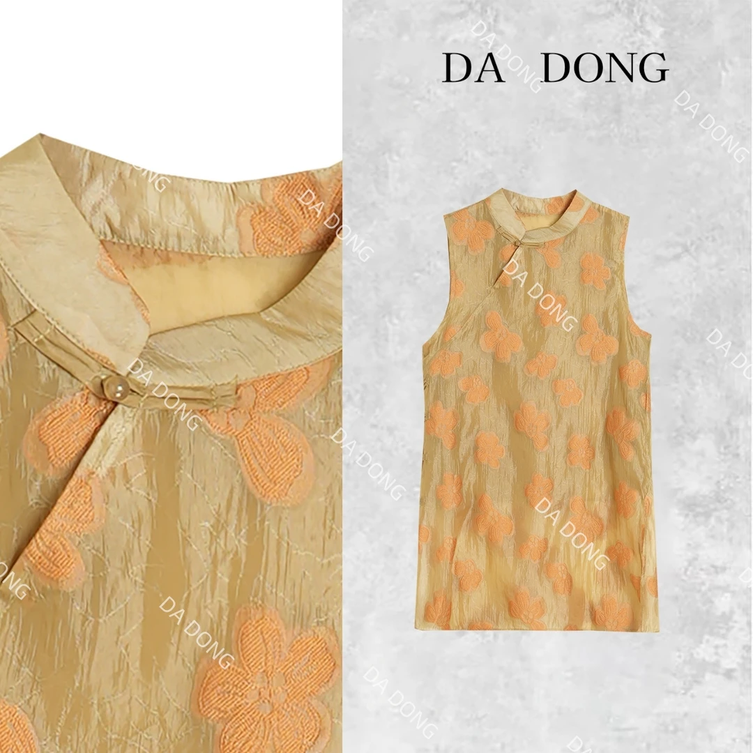 幸运花--中式国风气质时尚百搭小众设计休闲宽松夏季无袖透气衬衫