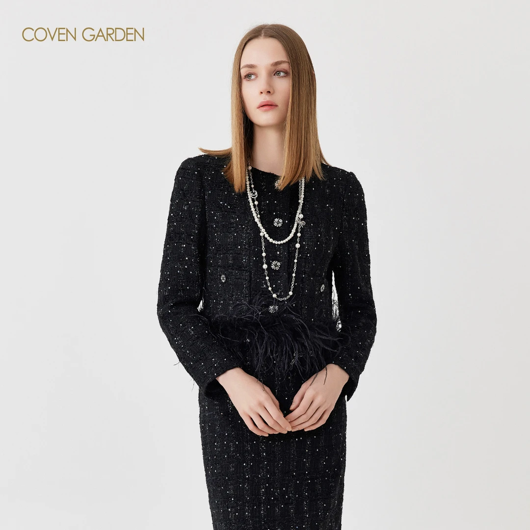 【哥文花园】编织毛呢外套 CLA1043150 COVEN GARDEN