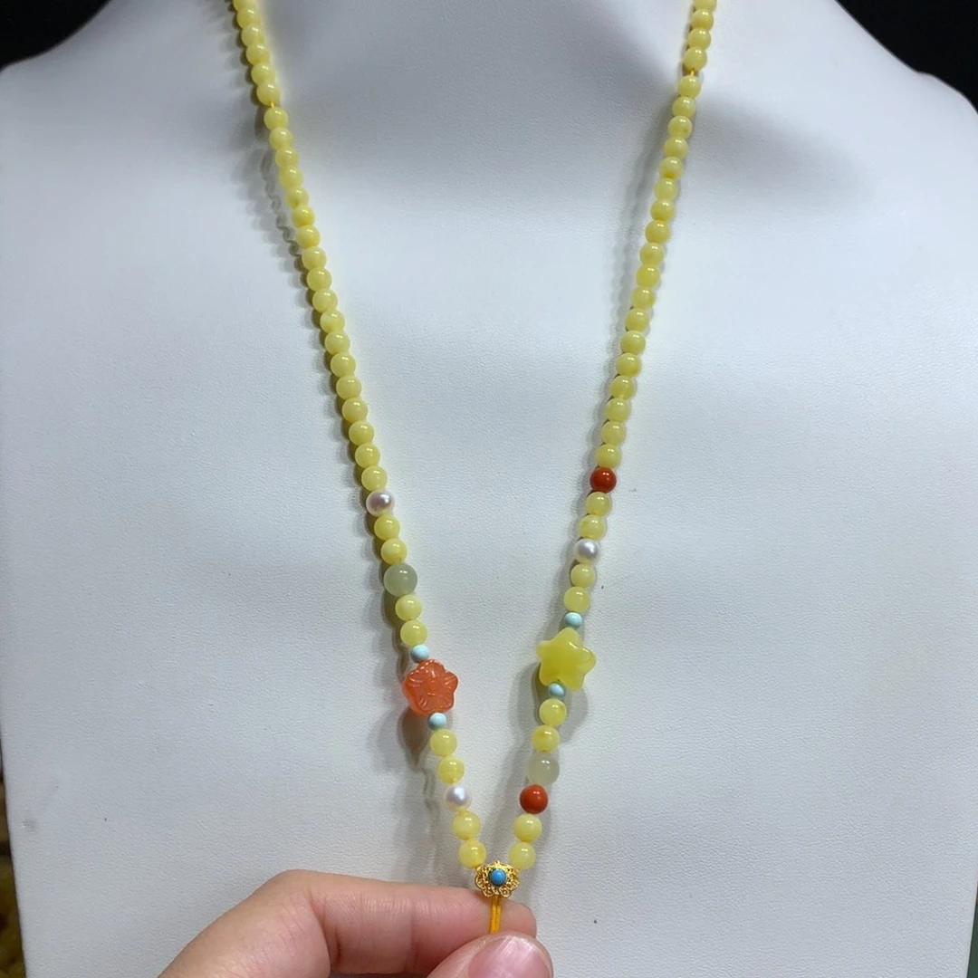 蜜蜡未镶嵌颈饰4.7mm