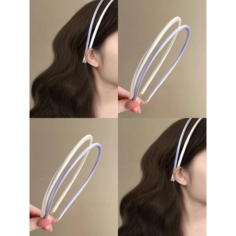 微醺葡萄紫~缎面细发箍女感夏日百搭头箍叠戴甜美2025款