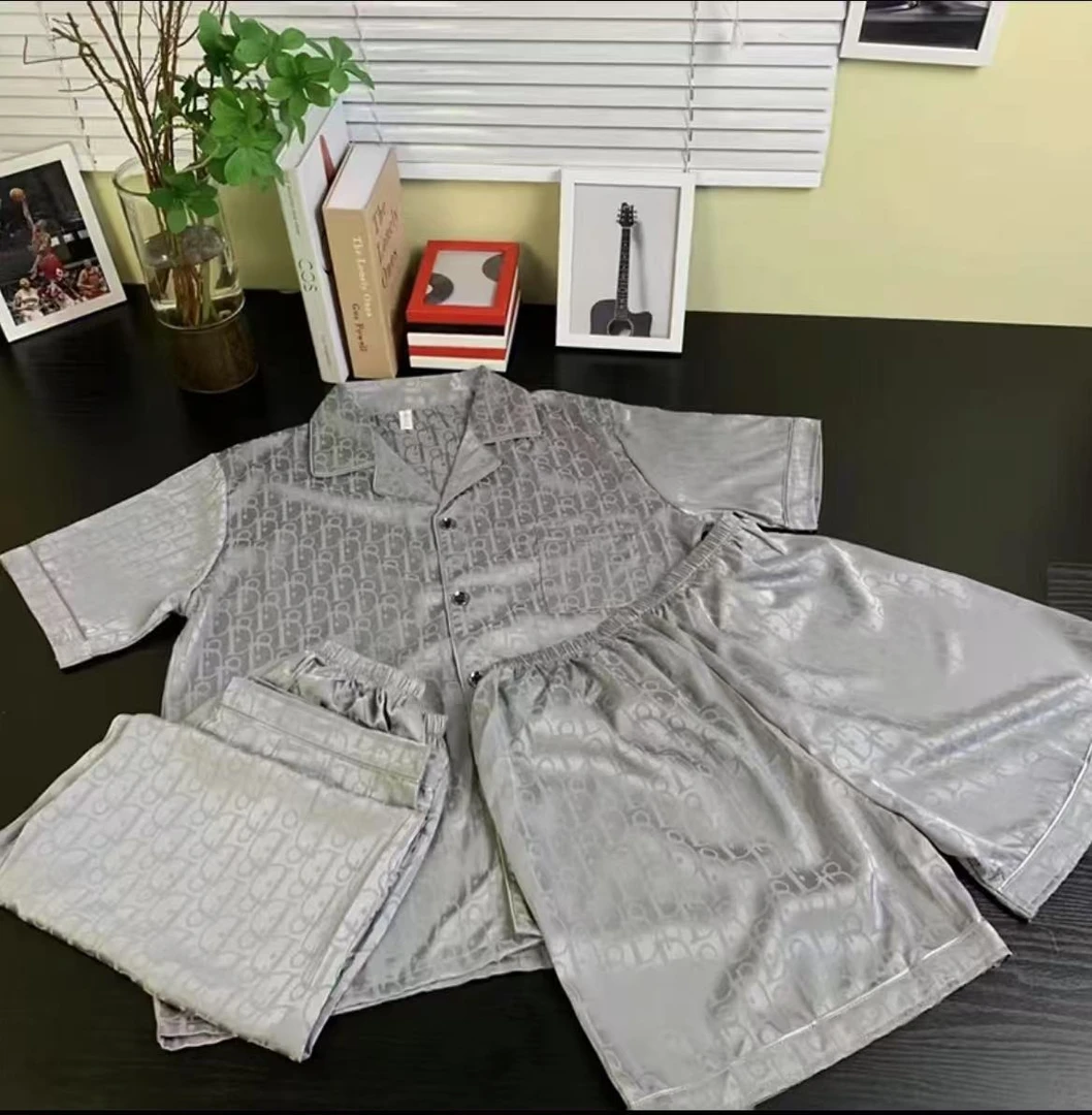 【D家-高端款】帅气男士冰雪丝睡衣短袖短裤长裤可外穿家居服