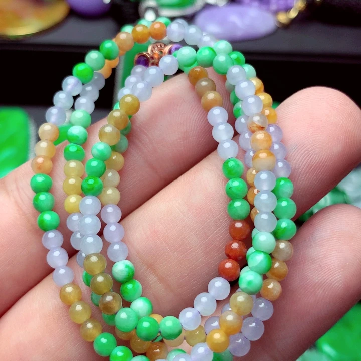 翡翠未镶嵌毛衣链