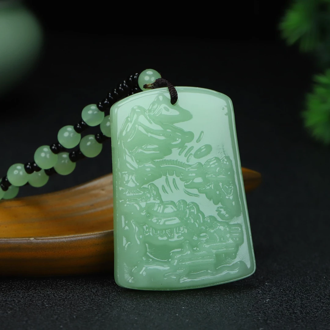 国风山水牌吊坠（31098）