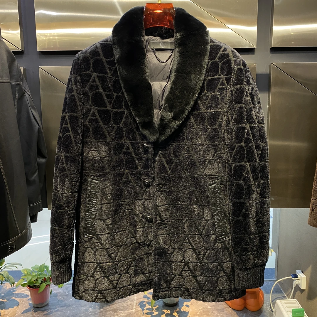 【素诚服装】2024秋冬季男士新款欧版时尚休闲帅气毛领保暖羽绒服