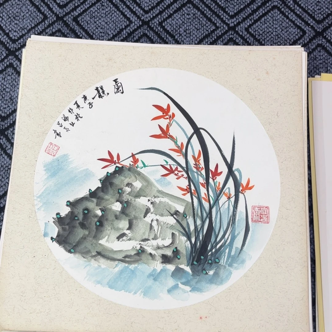 国画三尺斗方花鸟
