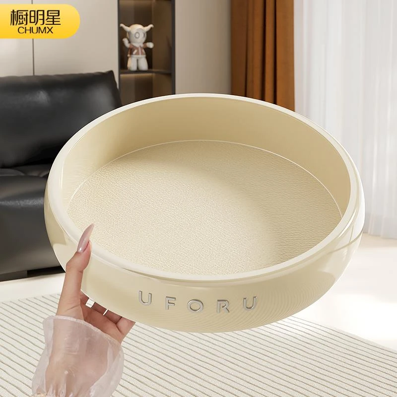 水果盘客厅茶几家用新款干果盘高端精致高颜值旋转零食点心摆放盘