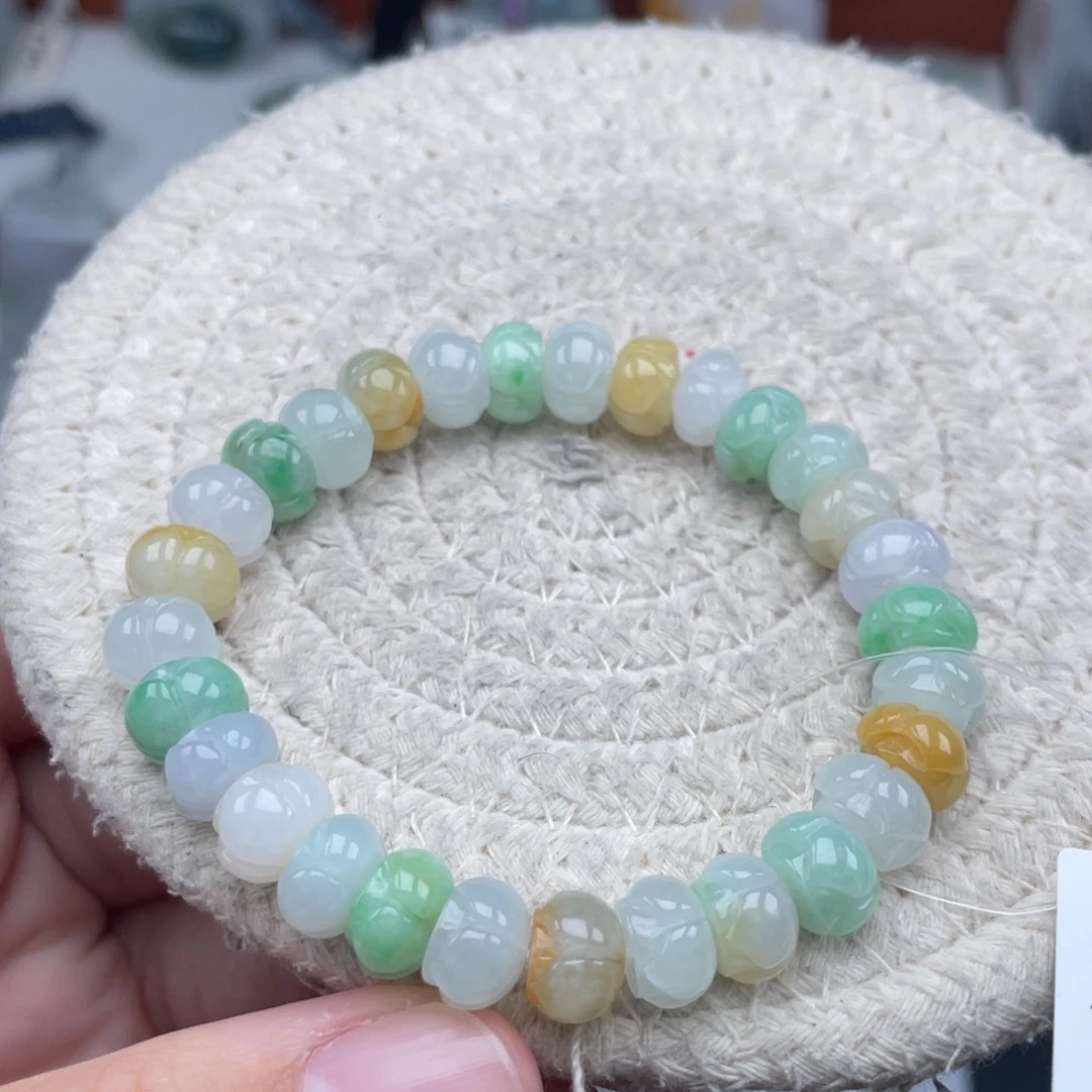 翡翠未镶嵌颈饰天然A货缅甸翡翠9.1mm