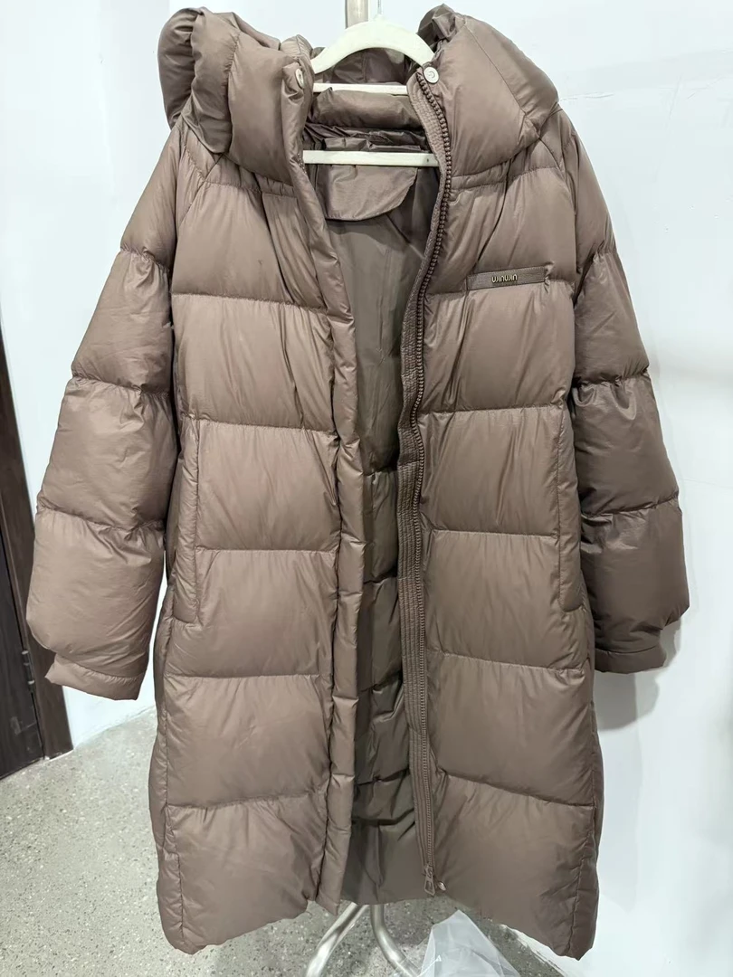 9802长款防风纯色舒适女款鹅绒服