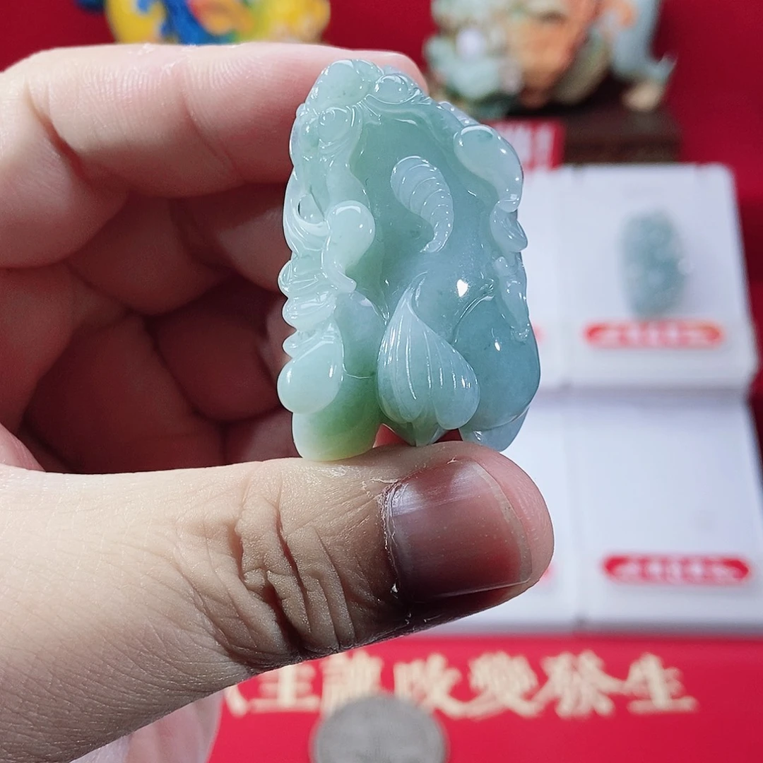 翡翠未镶嵌颈饰光如意貔貅