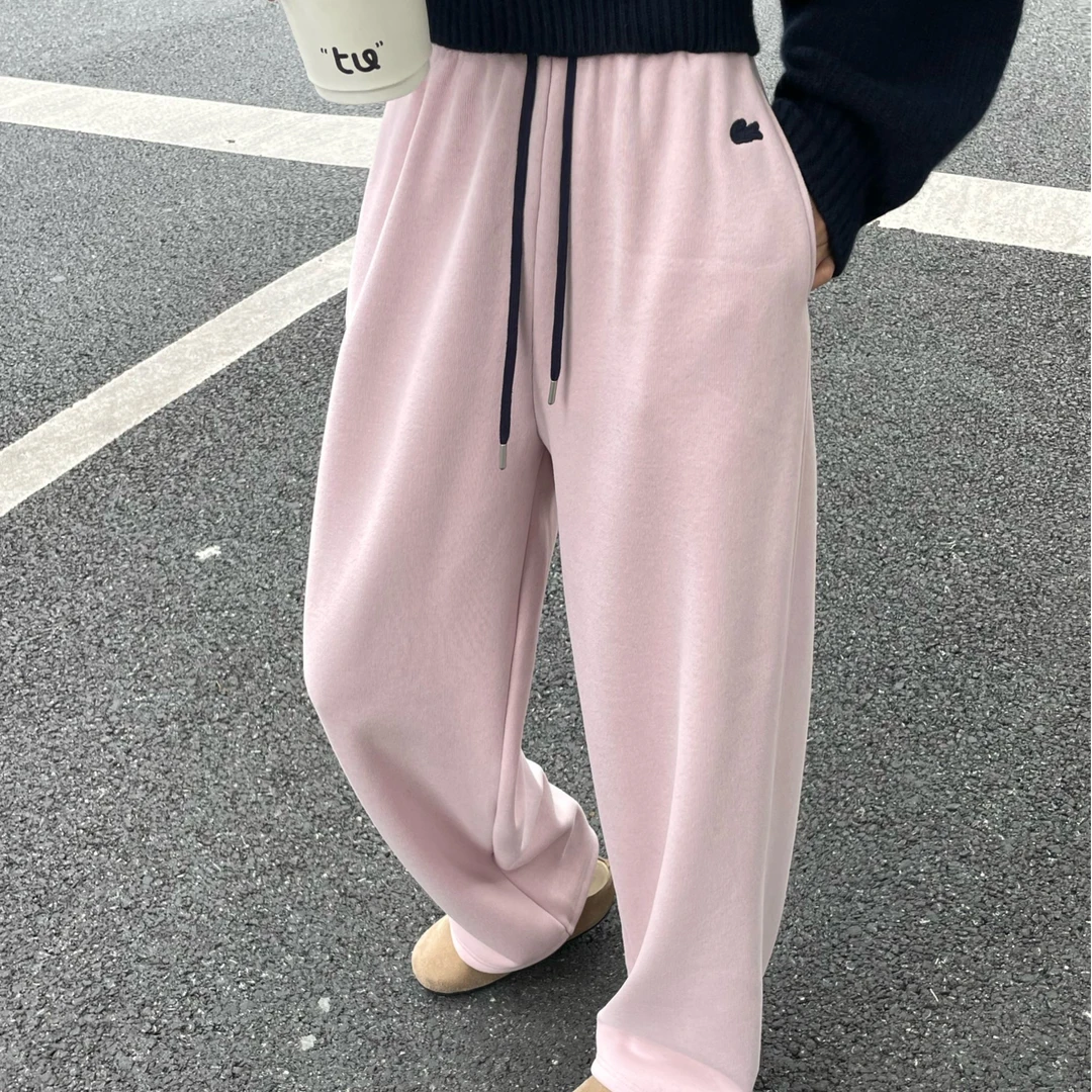 FUJIA STYLE新款气质休闲韩版简约纯色松紧腰休闲裤ZW7631
