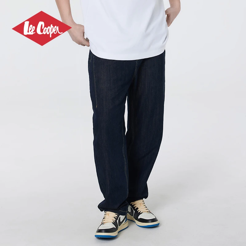 LEE COOPER户外旗舰店直筒裤牛仔裤复古潮流百搭时尚男士休闲长裤