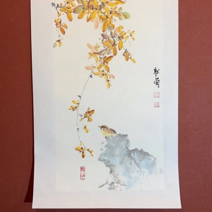 国画听兰老师花鸟