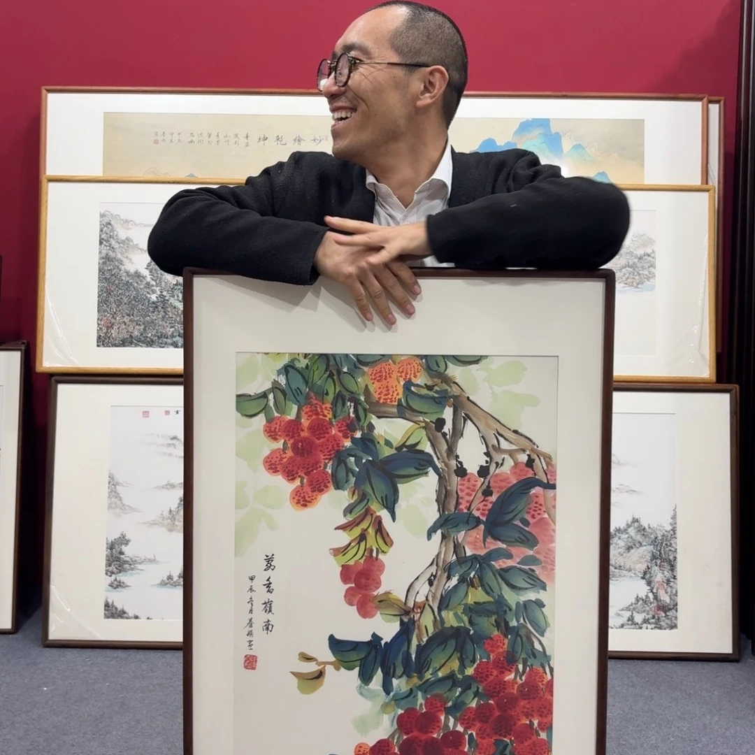 国画带框绘画120/60尺寸