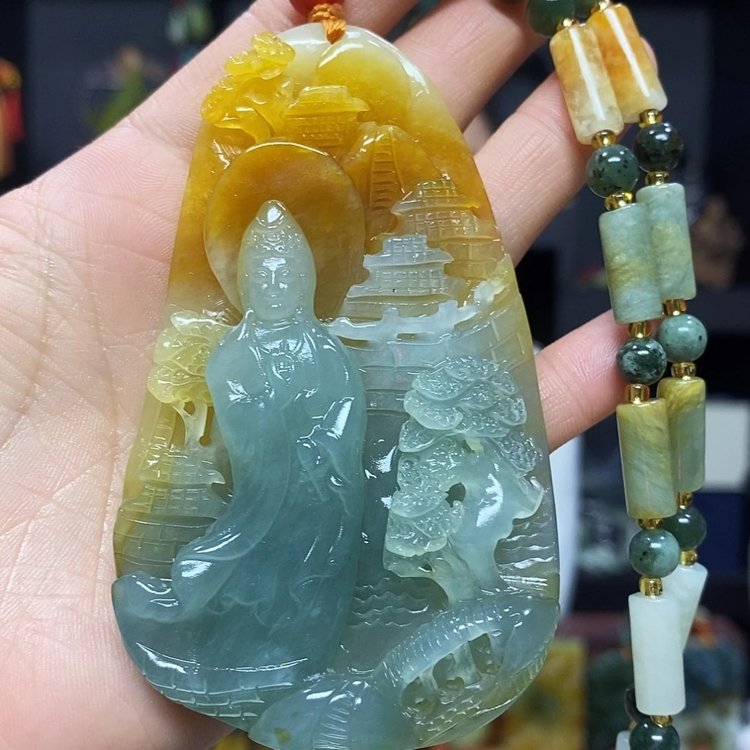 未镶嵌岫玉挂件吊坠