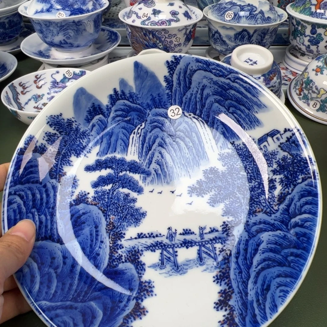 陶瓷景德镇纯手工纯手绘茶具木木32