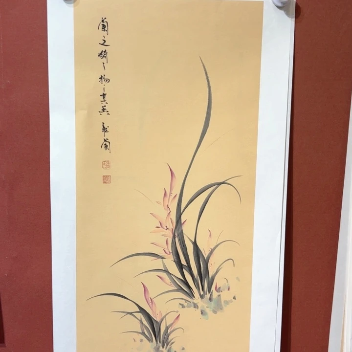 国画听兰老师花鸟