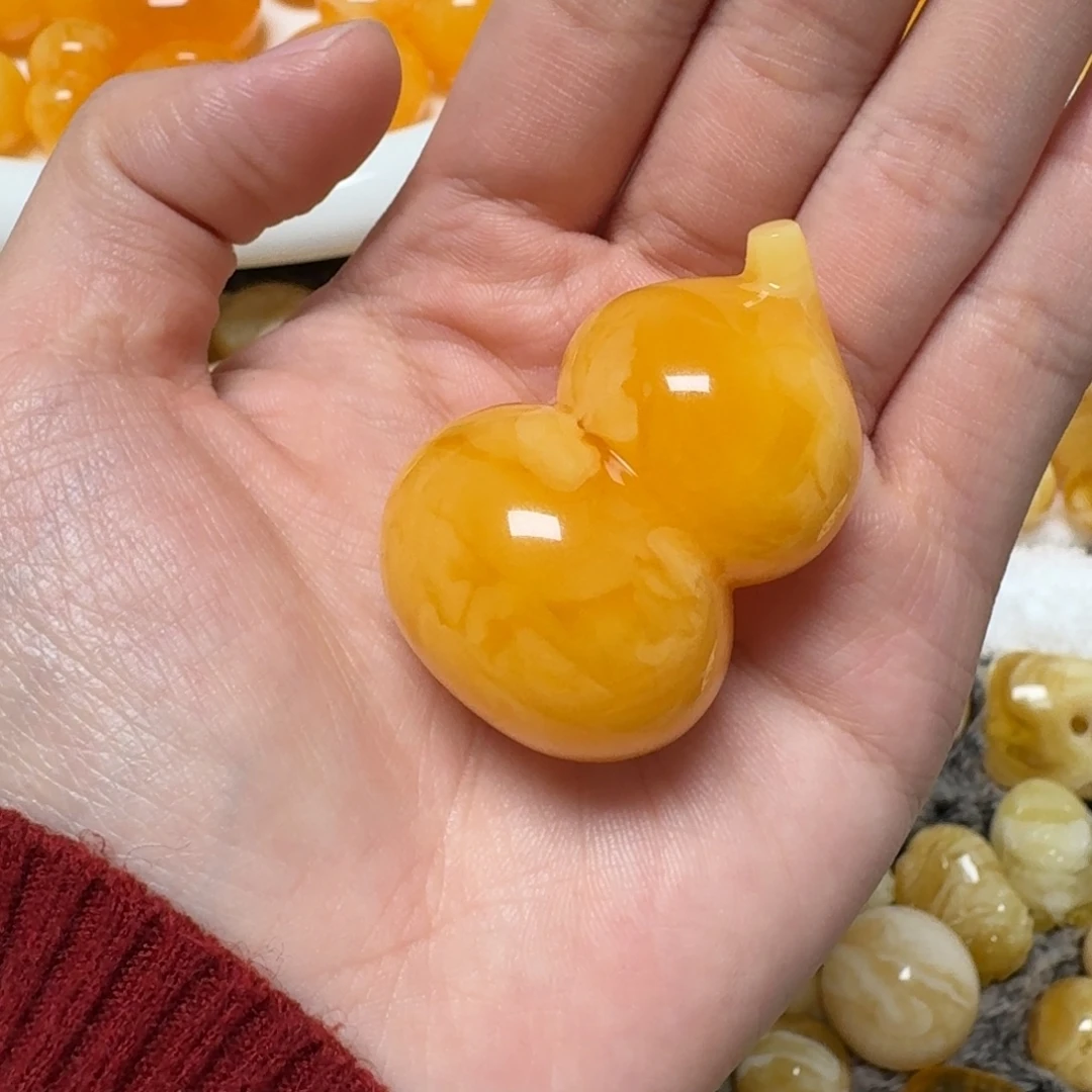 琥珀未镶嵌裸石蜜蜡葫芦