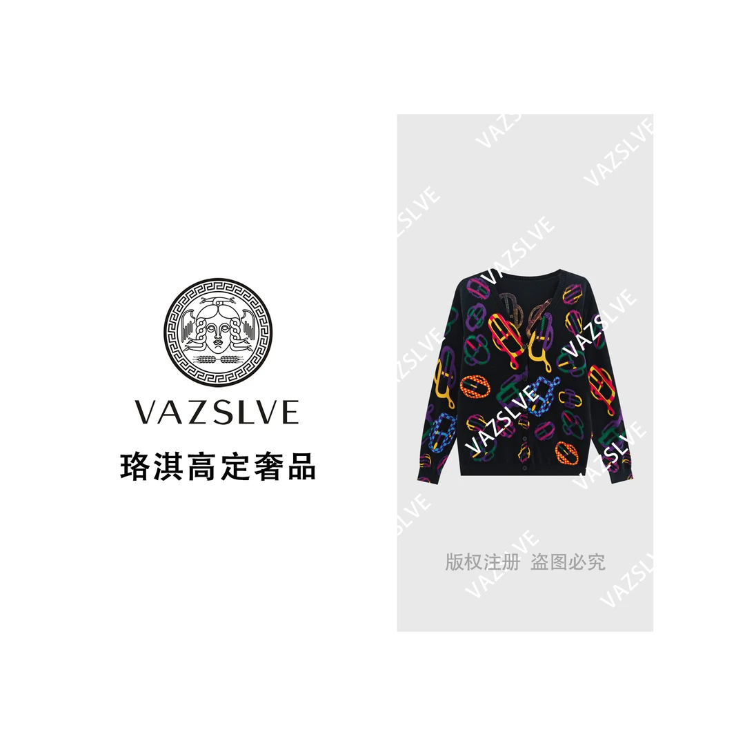 【VAZSLVE/珞淇高定】不规则休闲时尚开衫毛衣MY9166
