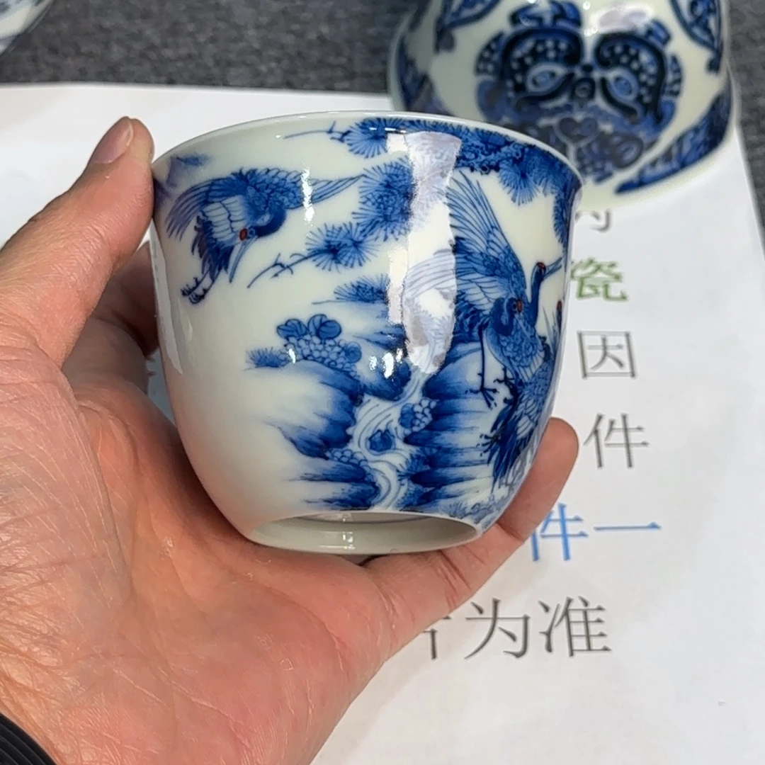 杯子瓷当代仿古精品全手工