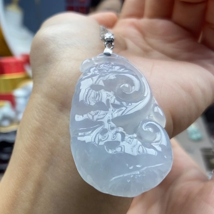 翡翠银S925镶嵌颈饰吊坠20