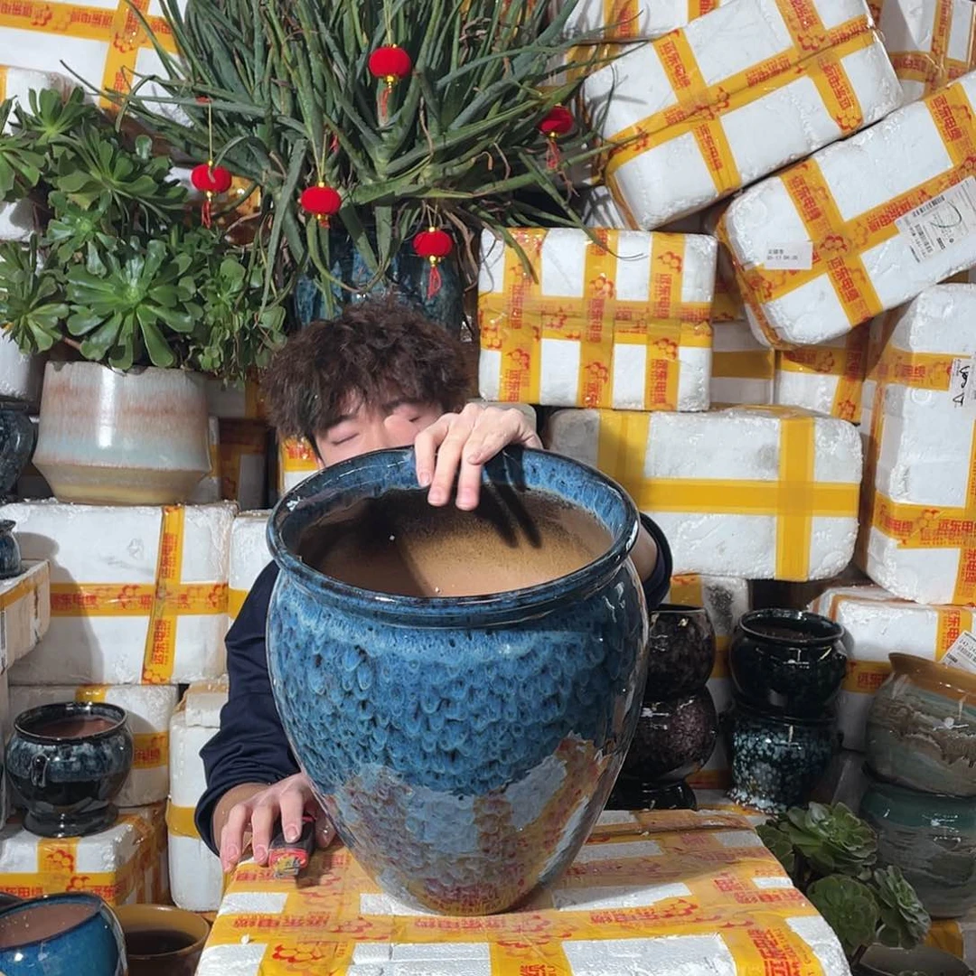 红陶宜兴紫砂花盆