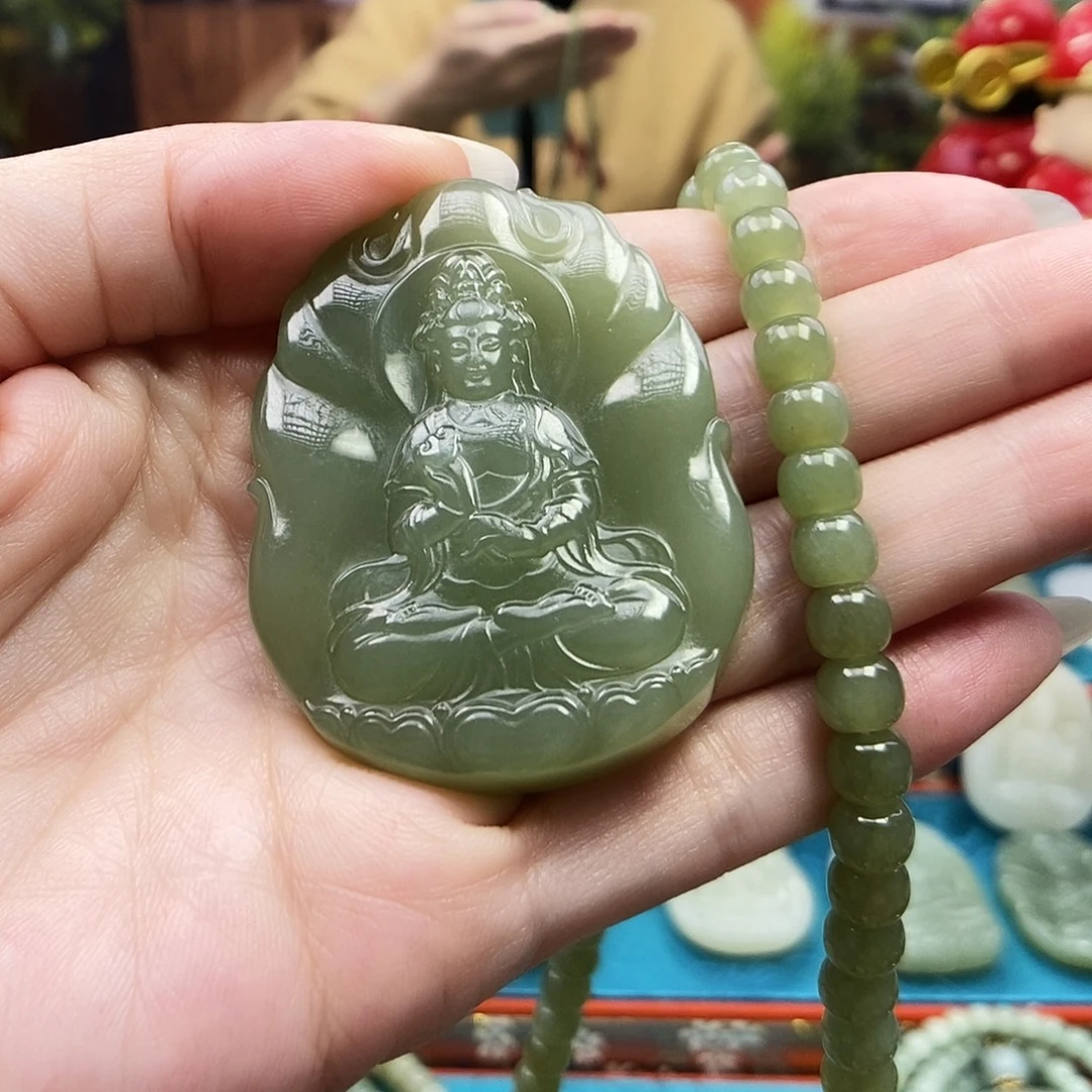 @***生和田玉未镶嵌颈饰