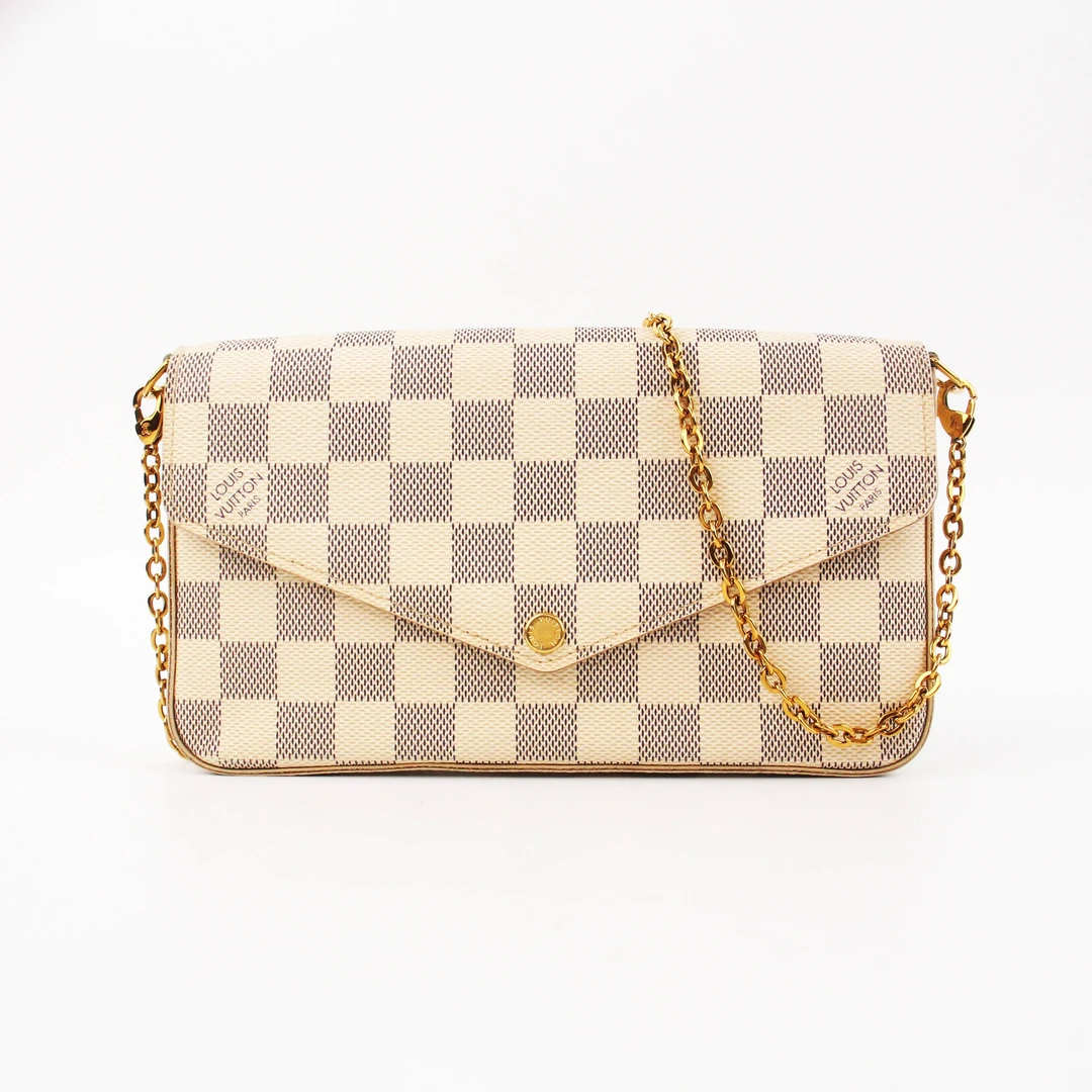 95新 LouisVuitton/路易威登 69013B 白棋盘格三合一单肩斜挎包