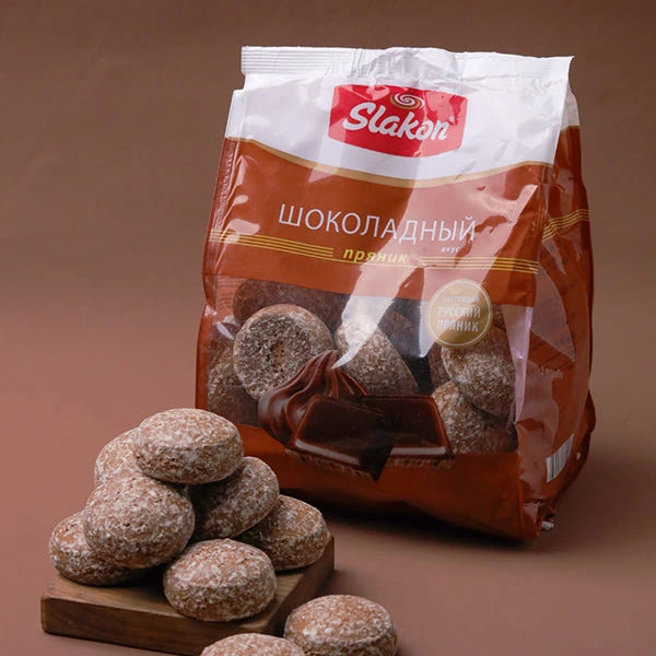 俄罗斯进口斯拉贡牌光头饼干80后怀旧网红休闲零食团450克