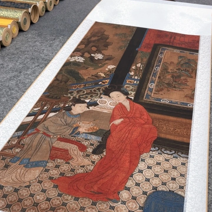 横款装饰画贵妃出浴