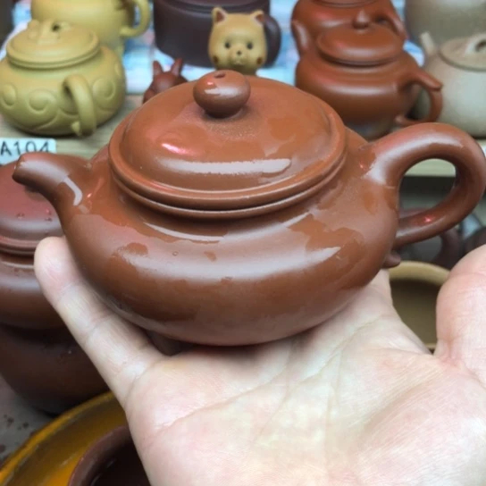茶壶紫砂小红泥仿古240豪升左右