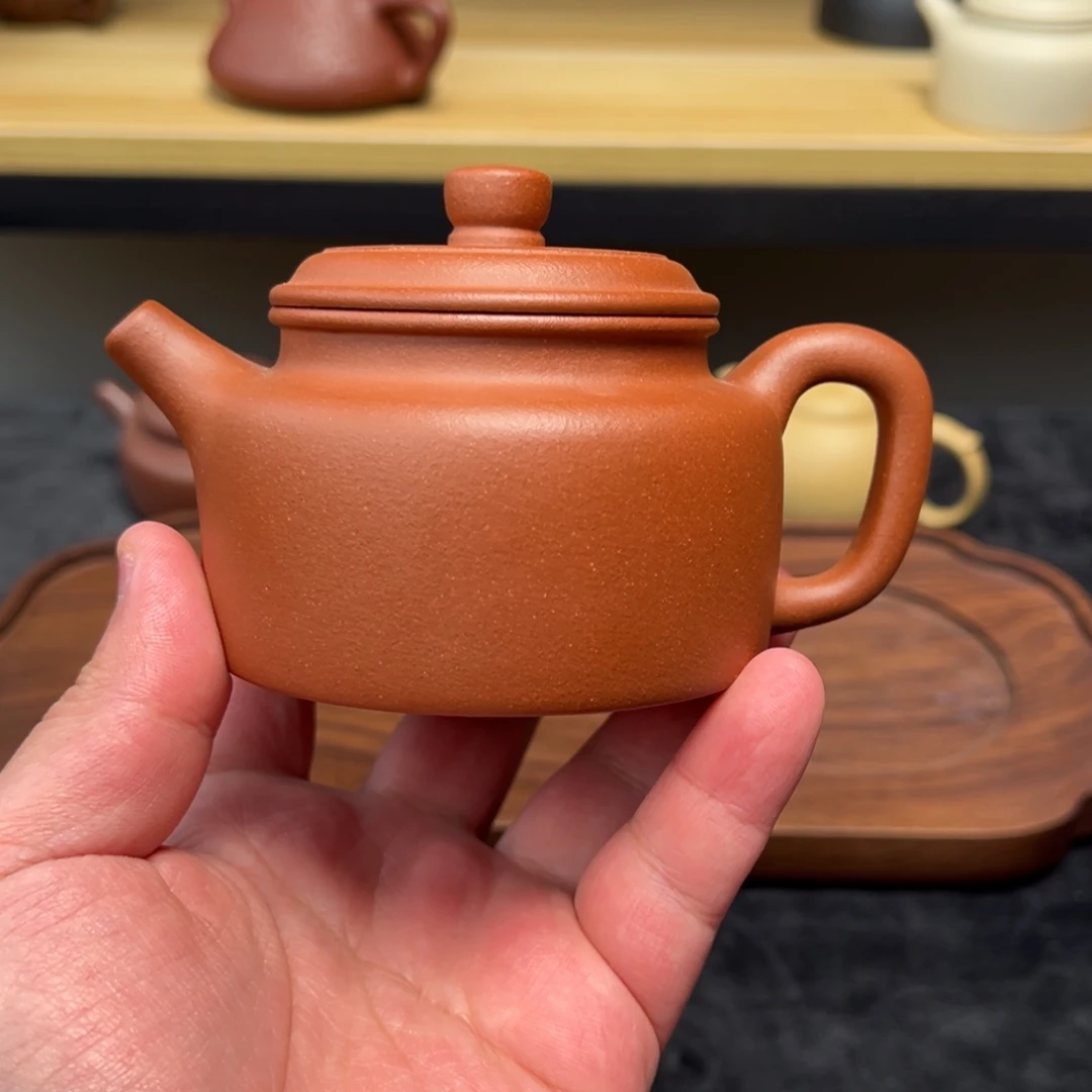 紫砂茶壶200cc红降坡德钟