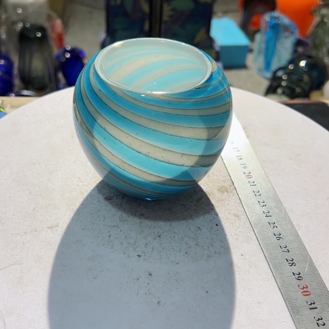 弘扬琉璃花器微瑕高度9