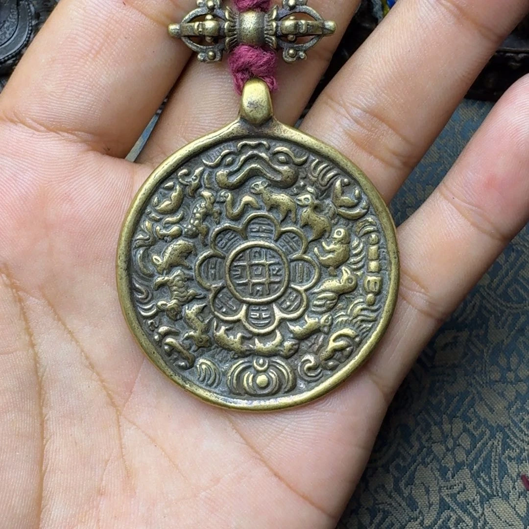玻璃颈饰༺*༻藏式风格琉璃九宫格