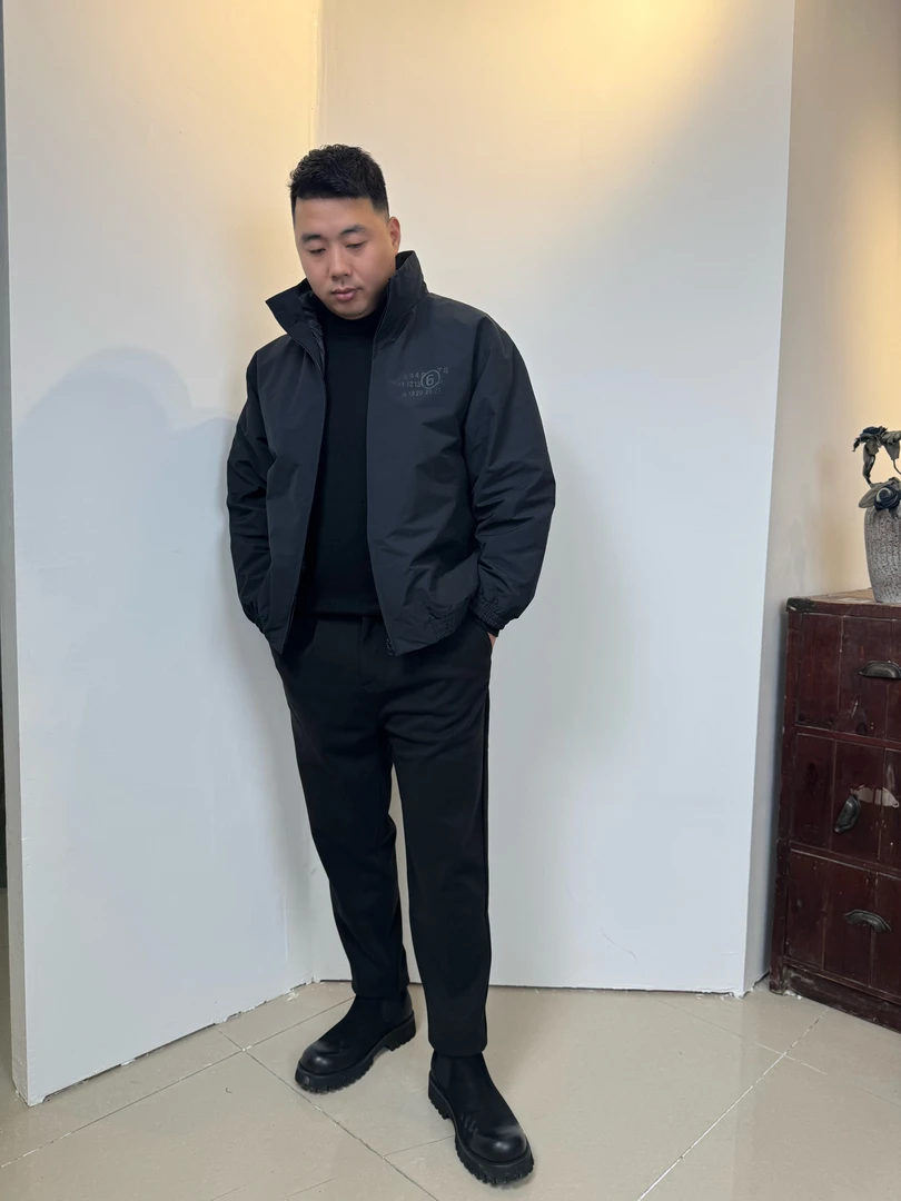 马吉拉风格三合一可拆卸内胆两件套休闲百搭印花加厚羽绒夹克外套