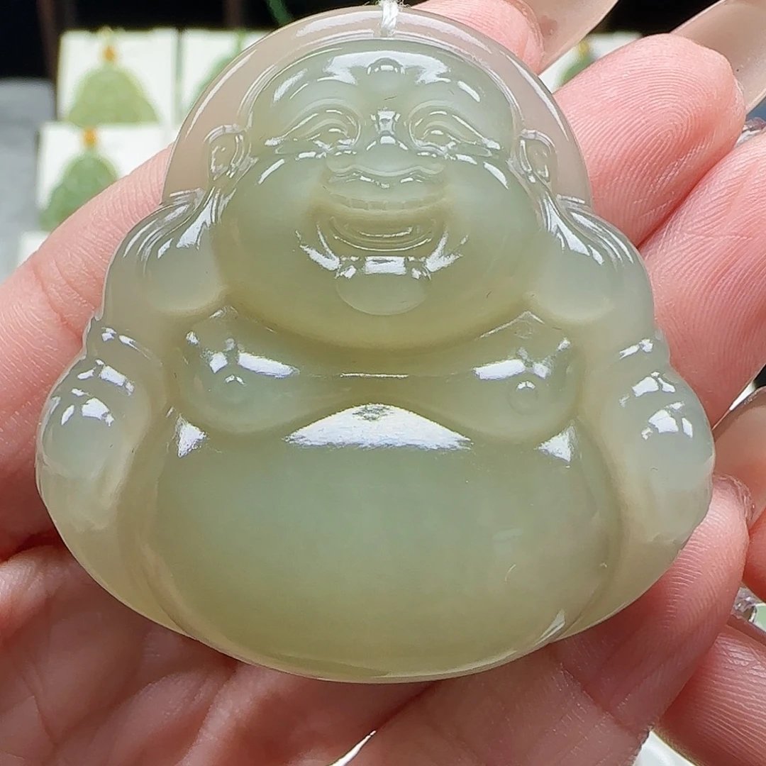 和田玉未镶嵌吊坠(赠链)