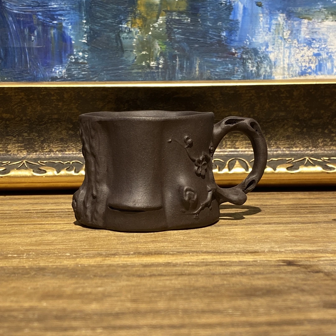 老紫泥梅花公道杯紫砂杯