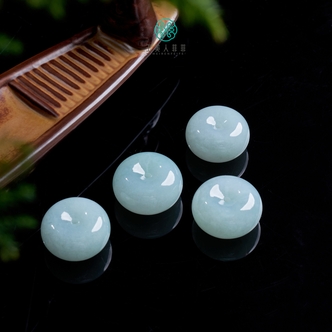玉美人菲菲*翡翠平安扣吊坠约22*10mm*多样性发一