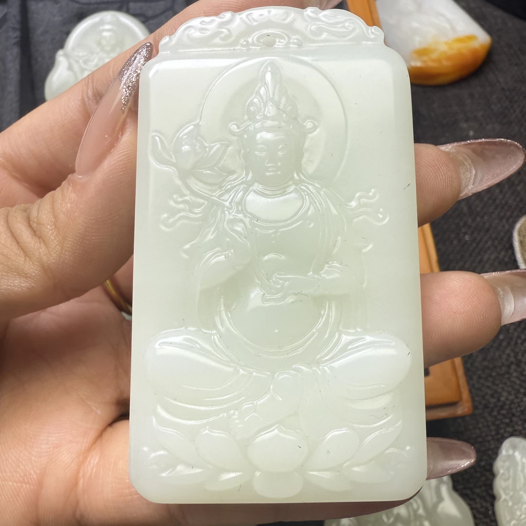 牌子牌子牌子吊坠观音 双面
