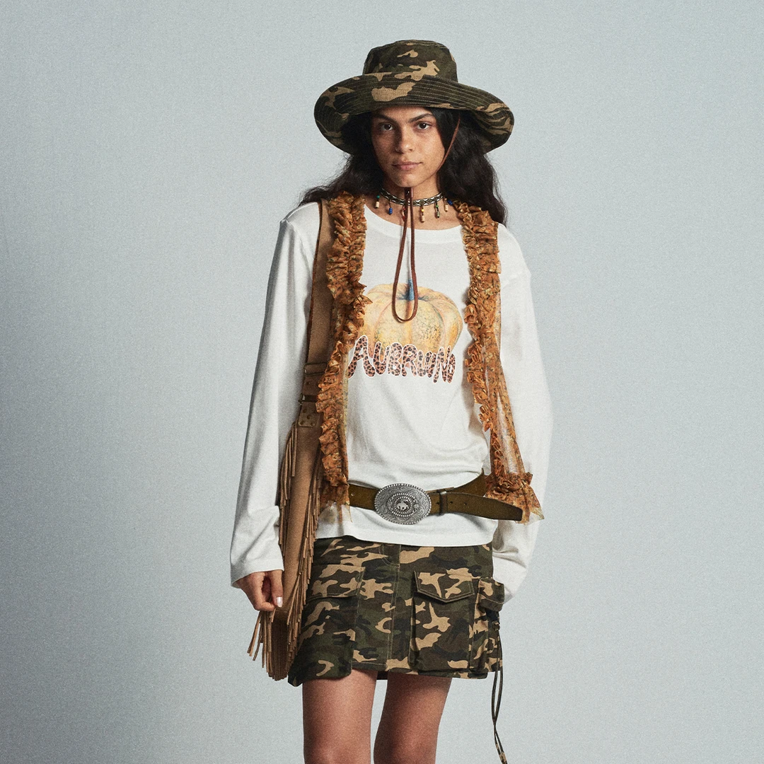 AUBRUINO设计师品牌花边网纱背心DSC买手店BY5A28011