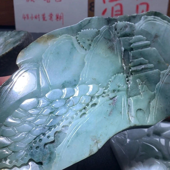 翡翠未镶嵌颈饰保真天然A货翡翠