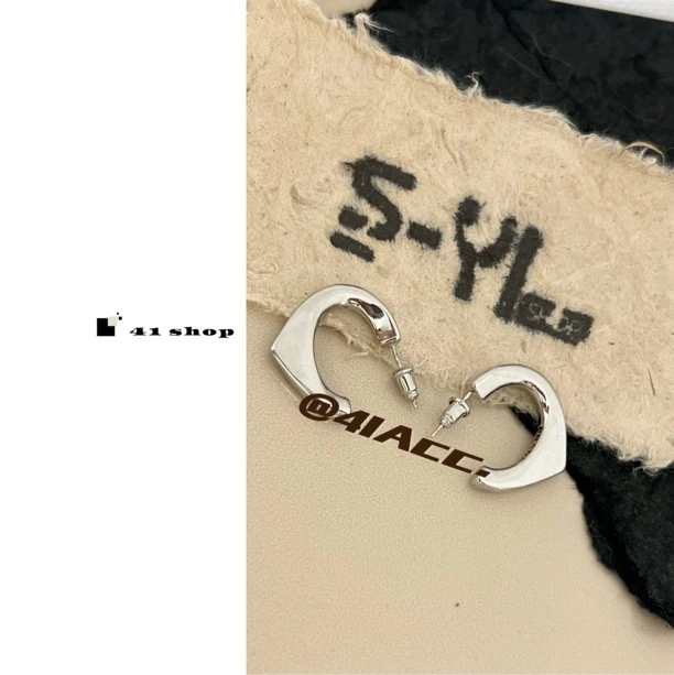 铜合金耳饰 A609 P字母几何图形c圈耳圈