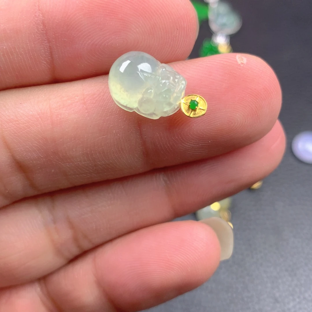 【闪购商品】翡翠18K金镶嵌颈饰翡翠