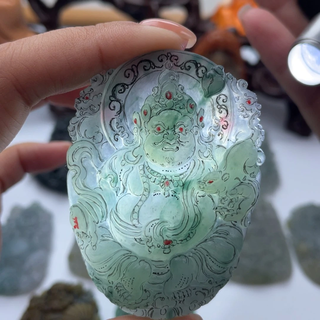 未镶嵌定制翡翠黄财神