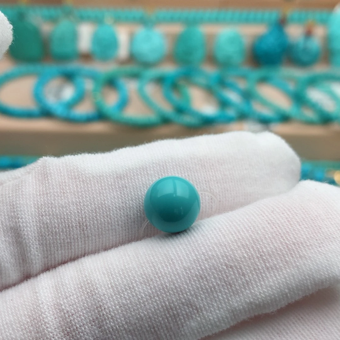 绿松石未镶嵌珠宝奇石9.5mm