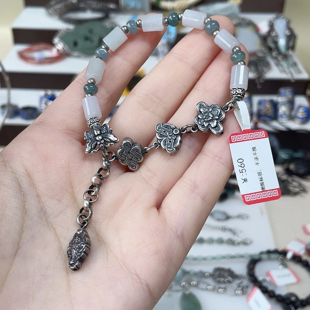 无925银复古纯银手链