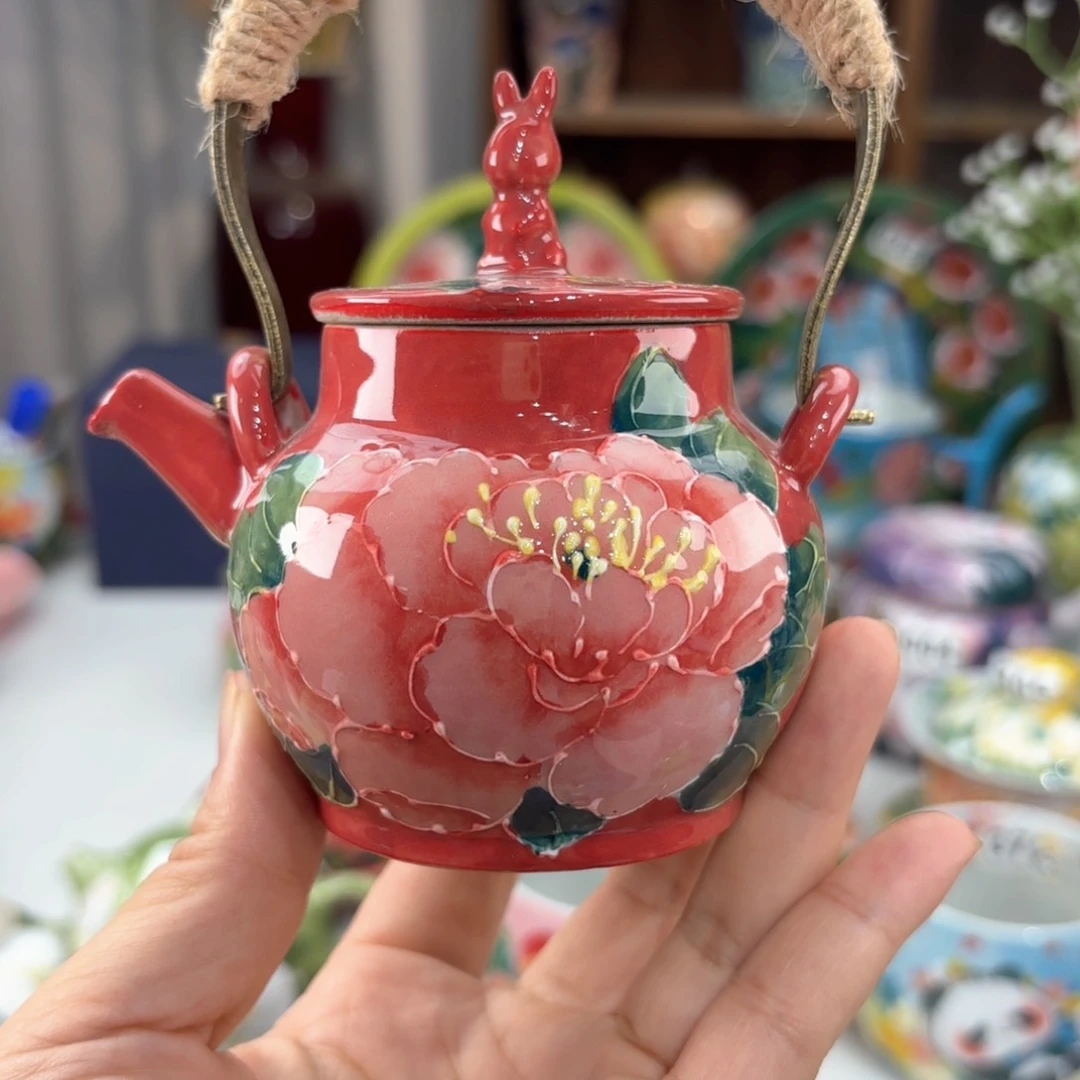 景德镇手绘高温釉下彩陶瓷茶具
