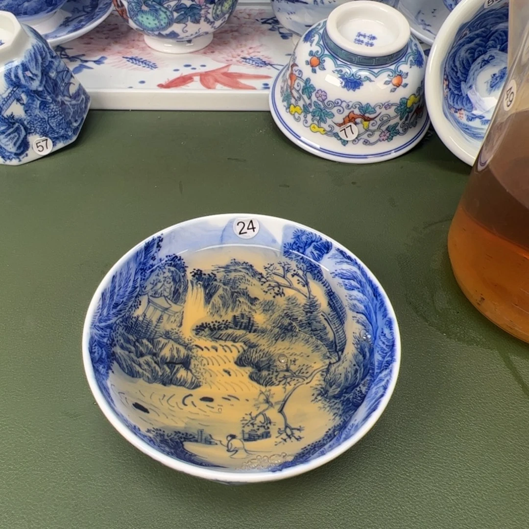 景德镇纯手工纯手绘茶具木木24