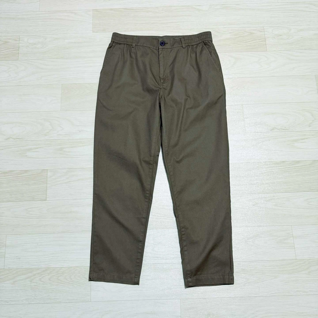 大厂原单高定面料秋季全棉男士锥形裤阔腿小脚长裤百搭休闲裤