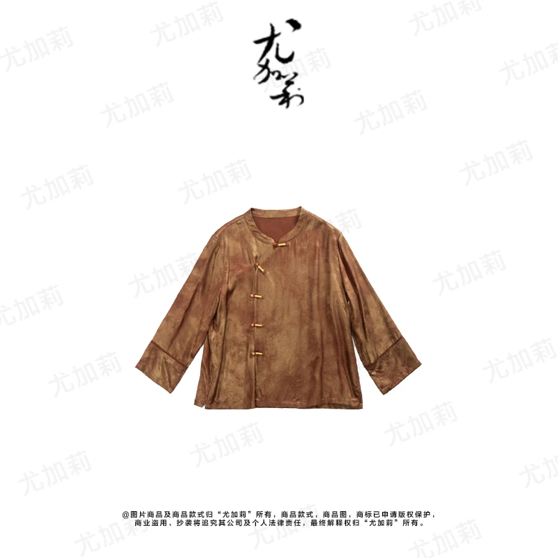 加莉新中式【限定高货】工艺人丝底胚东方元素上衣 分码